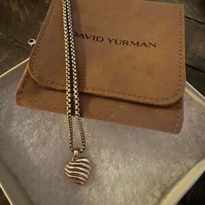 David Yurman Silver Heart Necklace!